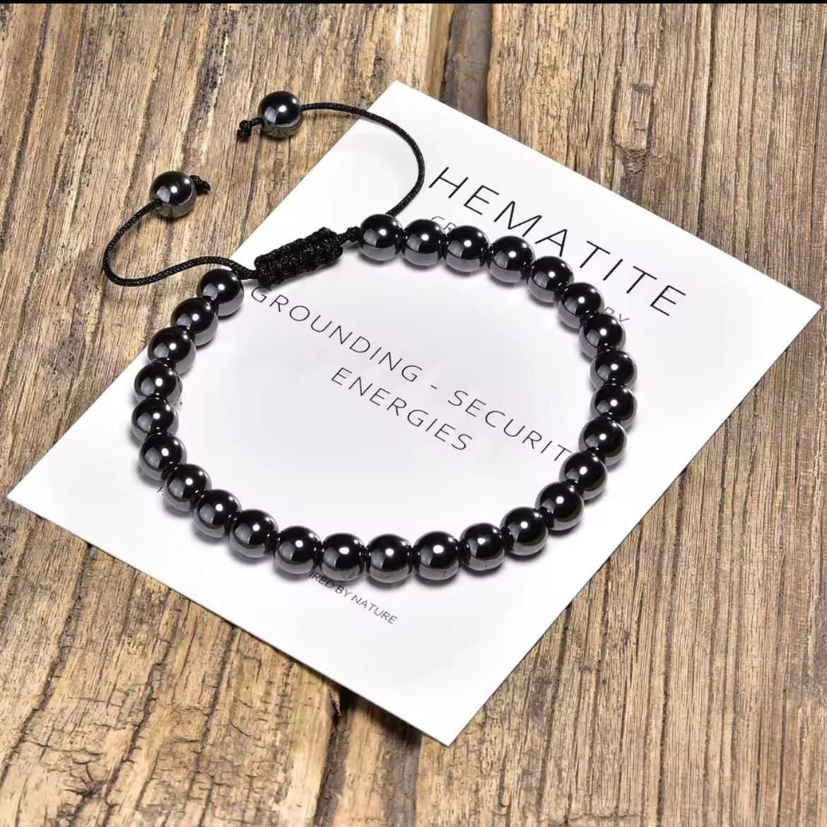 Hematite 6mm Adjustable Braided Rope Bracelets