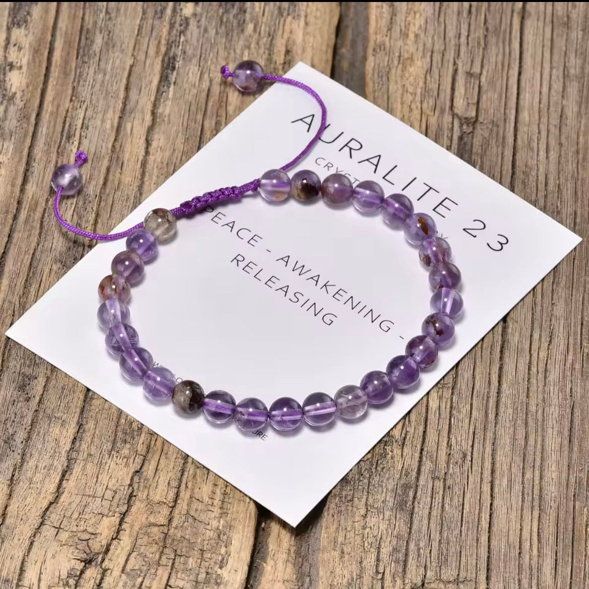 Auralite 23 6mm Adjustable Braided Rope Bracelets