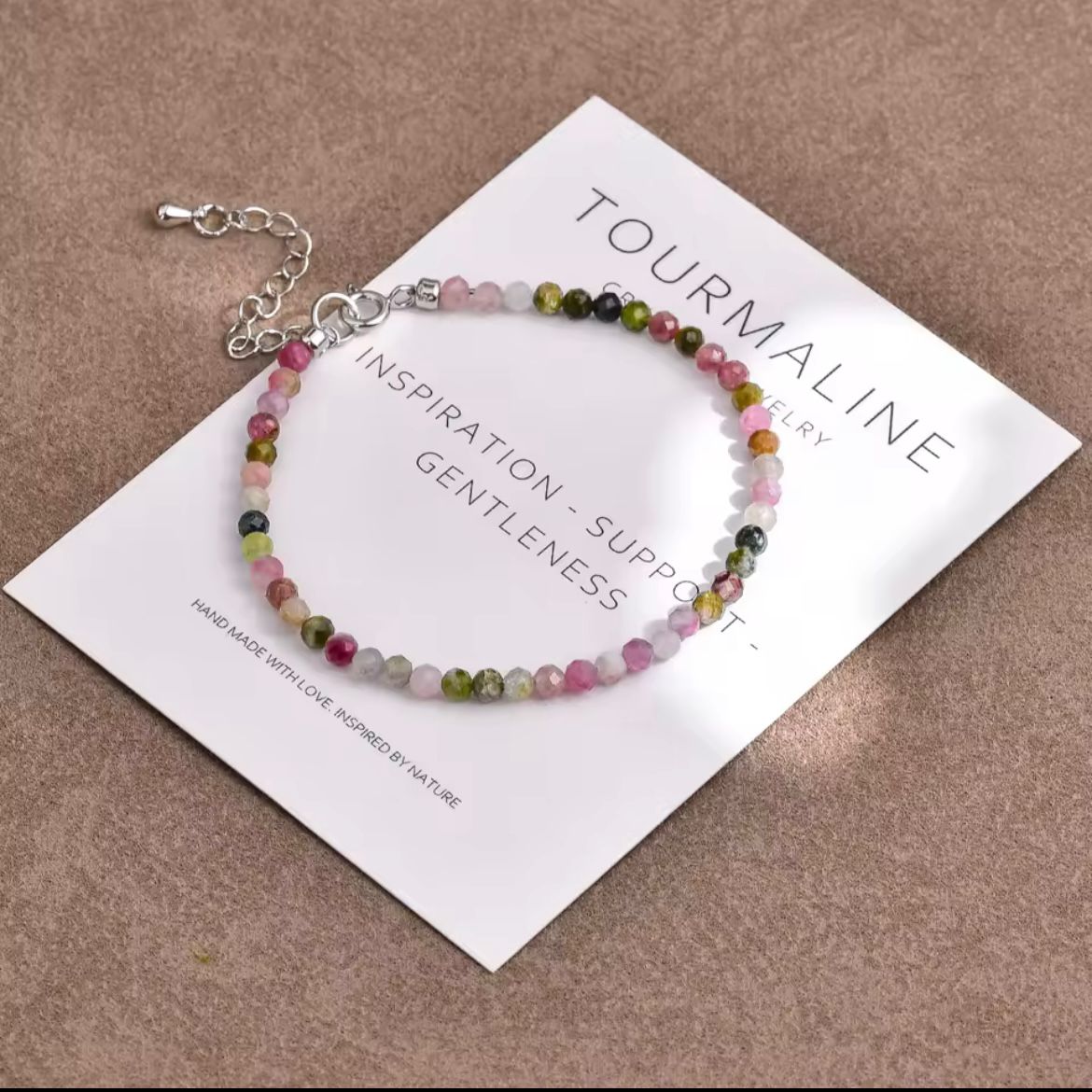 Tourmaline 3mm Sliver Dainty Stacking Bracelet